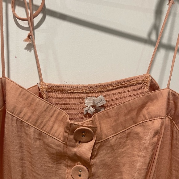 Urban Outfitters Gold Dust Tie Shoulder Midi Dress - Picture 7 of 11